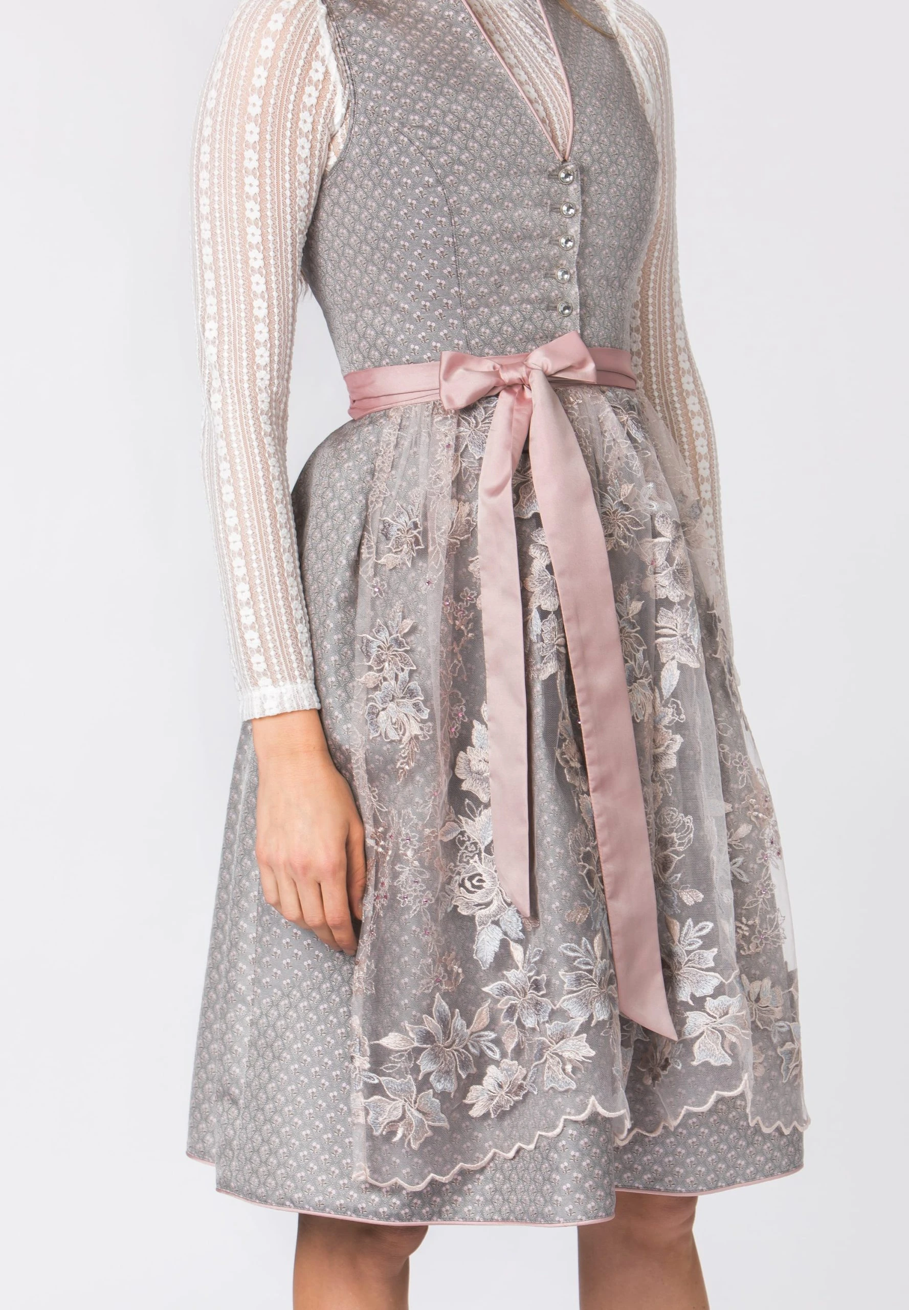 Stockerpoint Midi Dirndl "Madlenka" In Grau 6 Stockerpoint Midi Dirndl "Madlenka" In Grau – Bild 4