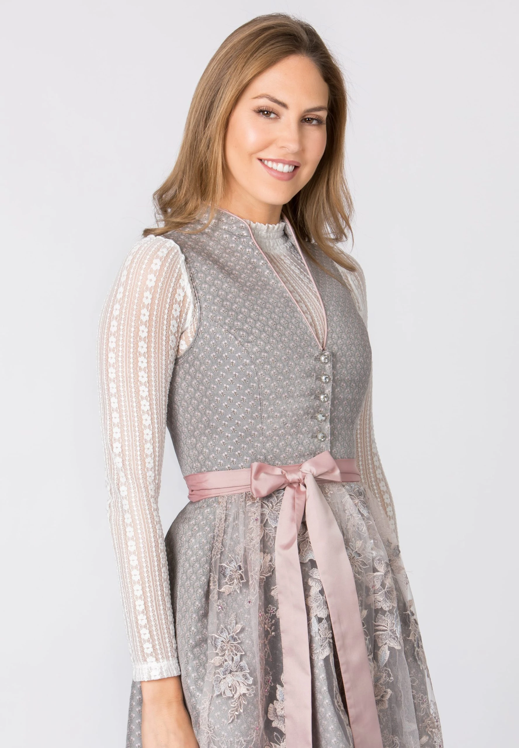 Stockerpoint Midi Dirndl "Madlenka" In Grau 7 Stockerpoint Midi Dirndl "Madlenka" In Grau – Bild 5