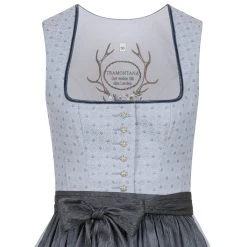 TRAMONTANA Midi Dirndl Mit Seidenschürze In Blau -Dirndl Geschäft tramontana midi dirndl mit seidenschurze in blau 2