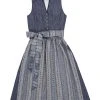 Turi Landhaus Dirndl "Flora" In Dunkelblau -Dirndl Geschäft turi landhaus dirndl flora in dunkelblau