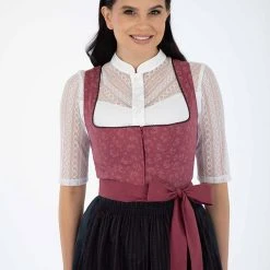 Turi Landhaus Dirndl In Bordeaux/ Schwarz -Dirndl Geschäft turi landhaus dirndl in bordeaux schwarz 2