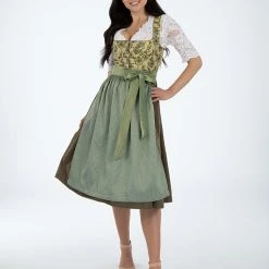 Turi Landhaus Dirndl In Gelb/ Grün