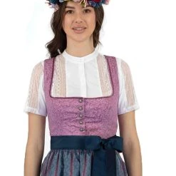 Turi Landhaus Dirndl In Lila/ Dunkelblau -Dirndl Geschäft turi landhaus dirndl in lila dunkelblau 2