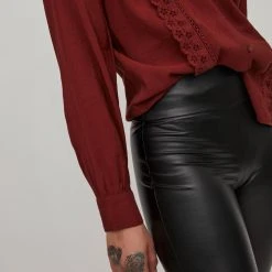Vila PU Kunstleder Leggings High Waist Stretch Hose Beschichtet VIBARB In Schwarz 11 Vila PU Kunstleder Leggings High Waist Stretch Hose Beschichtet VIBARB In Schwarz -Dirndl Geschäft vila pu kunstleder leggings high waist stretch hose beschichtet vibarb in schwarz 3