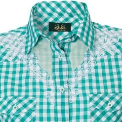 Wiesnkönig Bluse Cornelia In Türkis 8 Wiesnkönig Bluse Cornelia In Türkis -Dirndl Geschäft wiesnkonig bluse cornelia in turkis 2