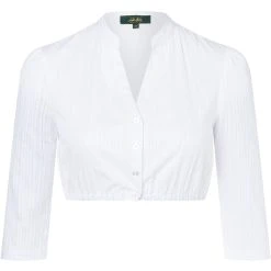 Wiesnkönig Dirndlbluse Gerlinde 3/4 Arm K20 In Weiß